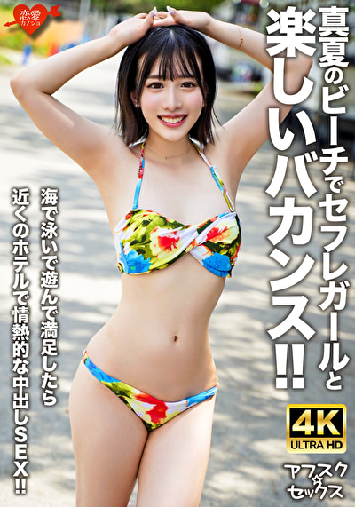 【アフスク☆セックス】真夏のビーチでセフレガールと楽しいバカンス!!海で泳いで遊んで満足したら近くのホテルで情熱的な中出しSEX!!489216