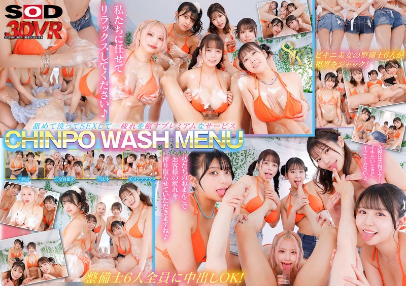 【VR】【8K】CHINPO WASH VR ビキニ整備士6人による全身淫乱点検 全身舐められ！洗われ！究極ハーレム13dsvr01821