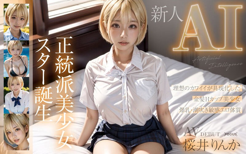 [素人]【新人AI】正統派美少女スター誕生 金髪Hcup 桜井りんかaifocs00002