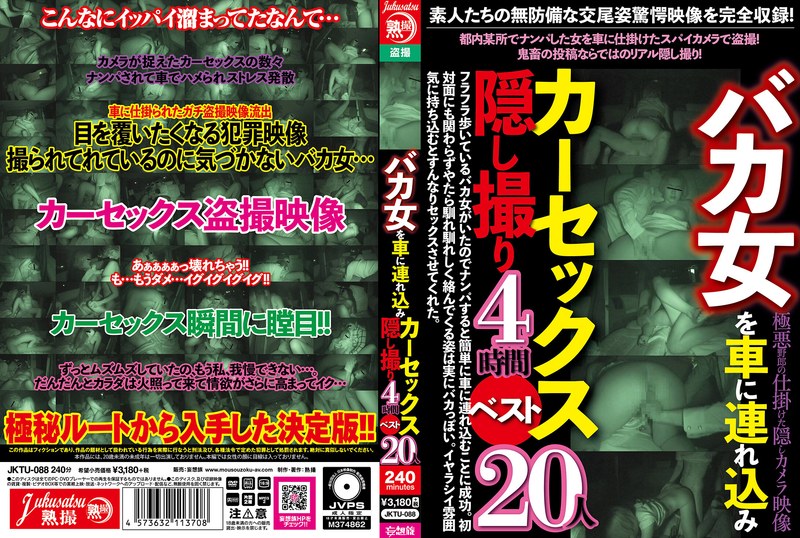 バカ女を車に連れ込みカーセックス隠し撮り4時間ベスト20人jktu00088